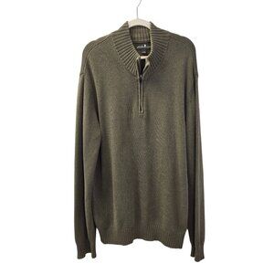 Eddie Bauer 100% Cotton Quarter Zip Sweater Size XL Tall